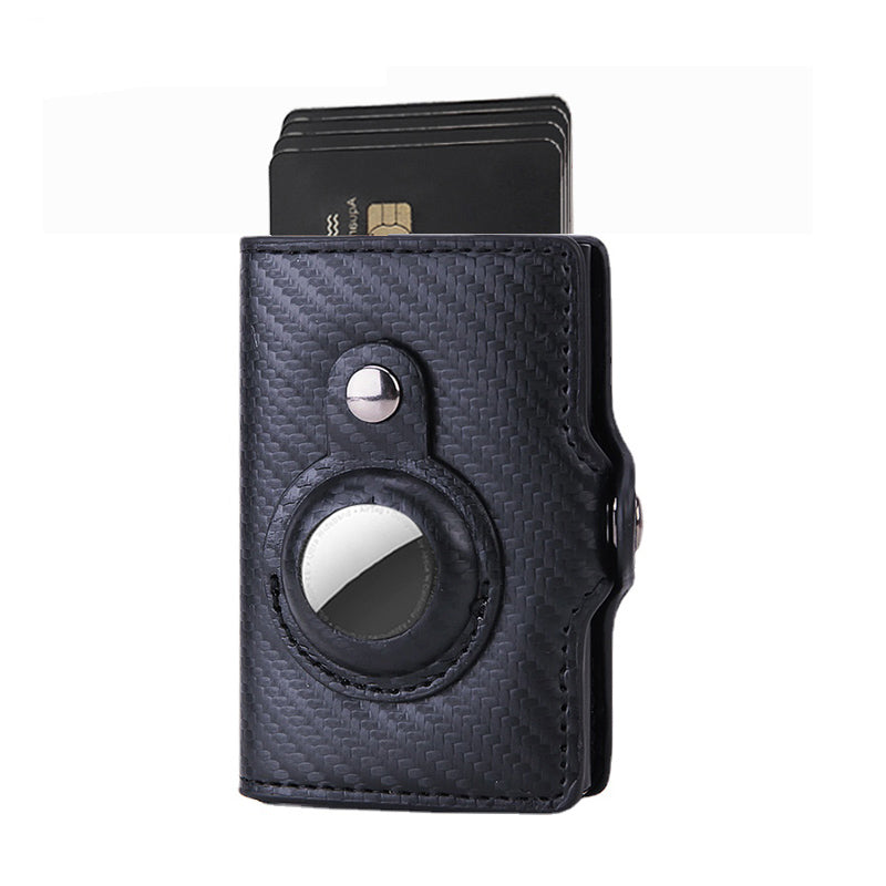 Carbon Rfid Card Holder Men Women Airtag Wallet Money Bag Leather Purse Slim Thin Wallets For Apple AirTags Tracker Air Tag 2023 - Smarsty