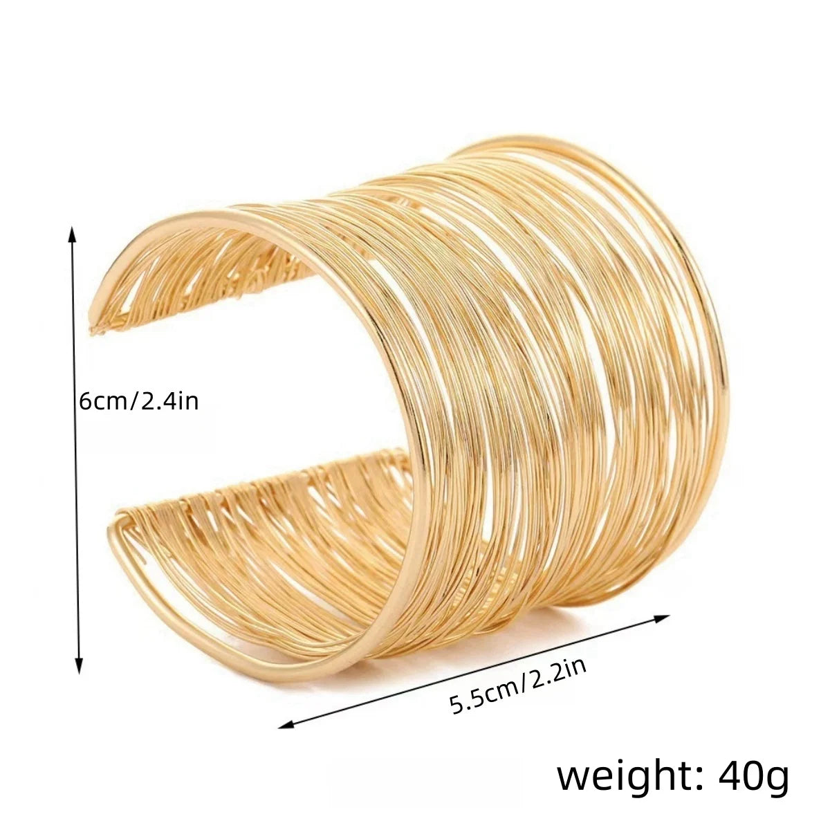 Creative Gold Metal Wire Bracelet for Fashionable Style - Smarsty