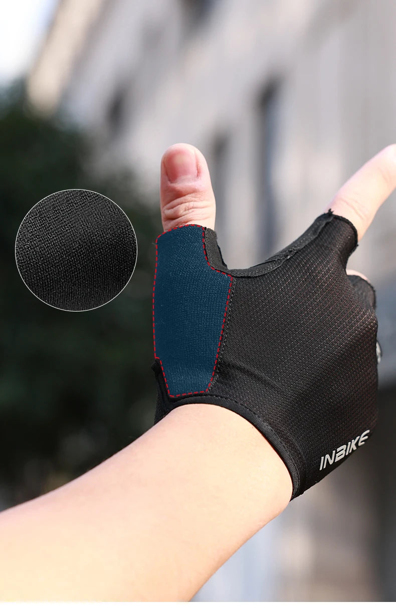 INBIKE Breathable Half Finger Cycling Gloves with Shock Absorption - Smarsty