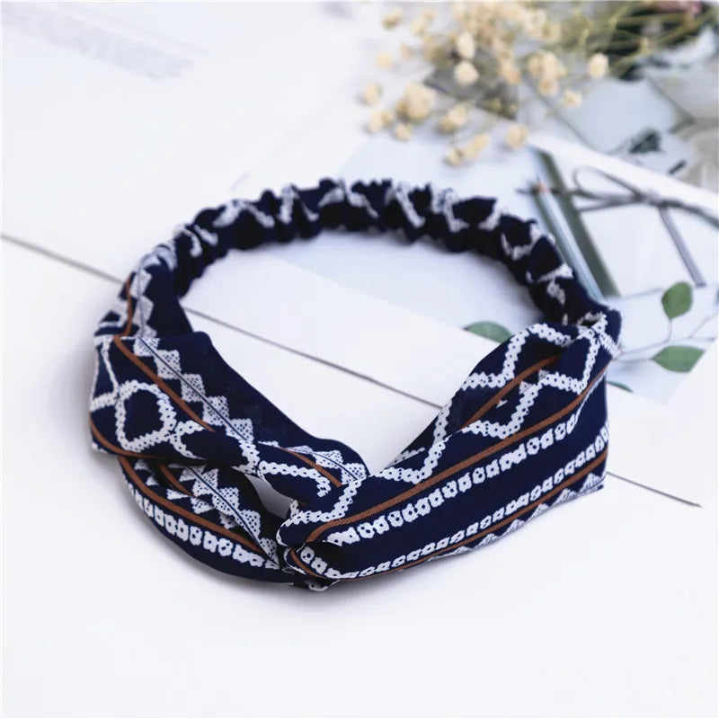Bohemian Print Headbands For Women Vintage Turban Comfort - Smarsty