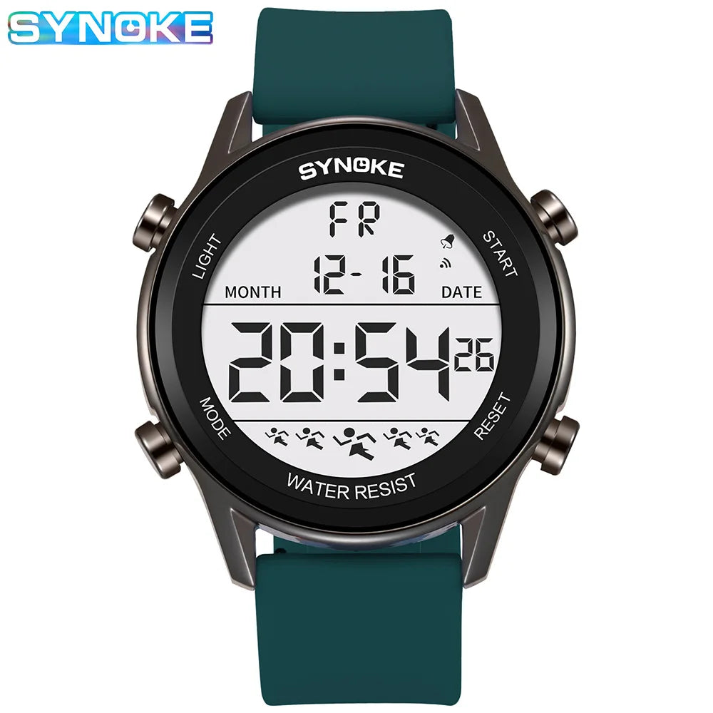 SYNOKE Men's Waterproof LED Digital Sports Watch - Smarsty
