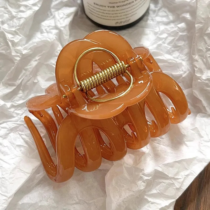 Pumpkin Hair Claw Clip For Women Strong Hold Accessory - Smarsty