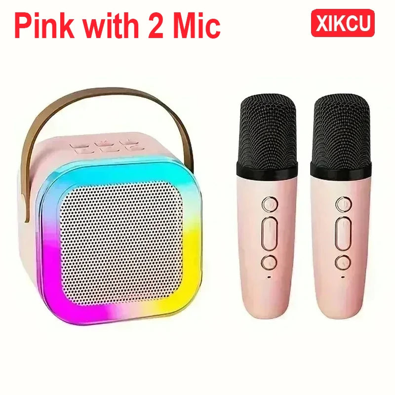 XIKCU Portable Karaoke Machine With Dual Microphones - Smarsty