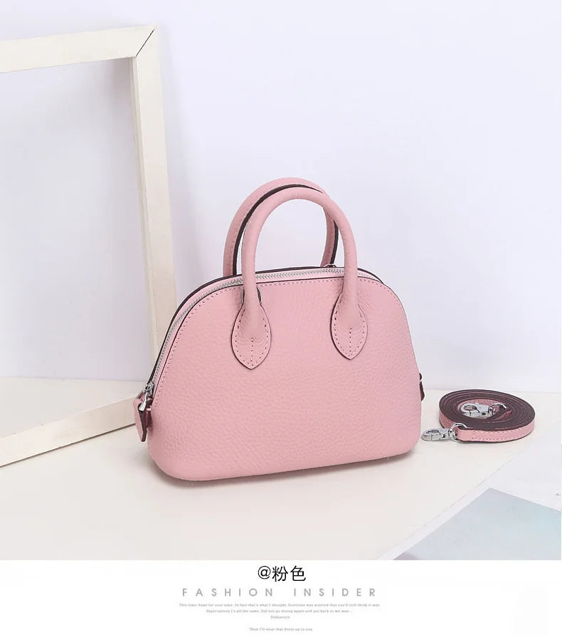 Cow Leather Shell Bag Crossbody Women Messenger Style - Smarsty