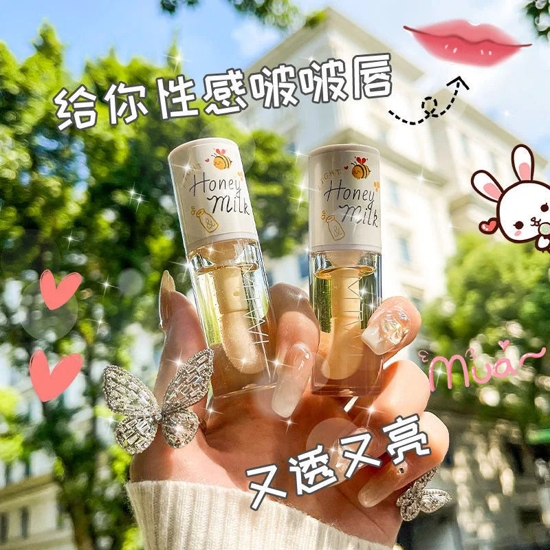 Peach Milk Honey Lip Oil for Moisturizing Lips - Smarsty