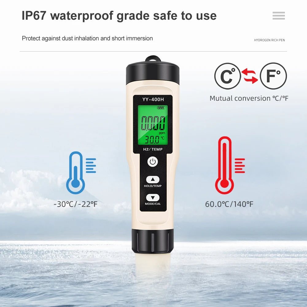 4 in 1 Water Quality Tester with Temperature and PH Calibration - Smarsty