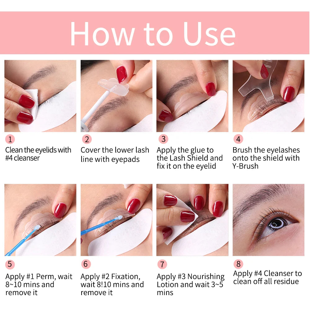 ICONSIGN Upgrade Version Lash Lift Kit Lifting Eyelashes Lasting 6-8 Weeks Lash Perm Eyelash Enhancer Makeup Tools - Smarsty