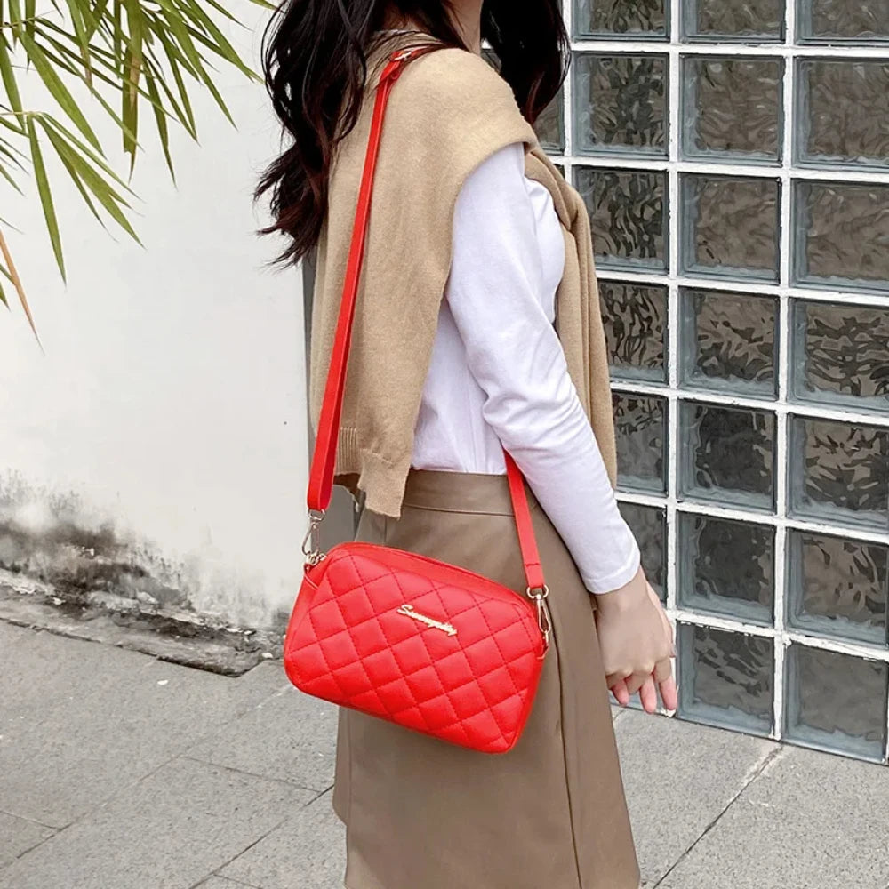 2024 Tassel Small Messenger Bag For Women Trend Lingge Embroidery Camera Female Shoulder Bag Fashion Chain Ladies Crossbody Bags - Smarsty