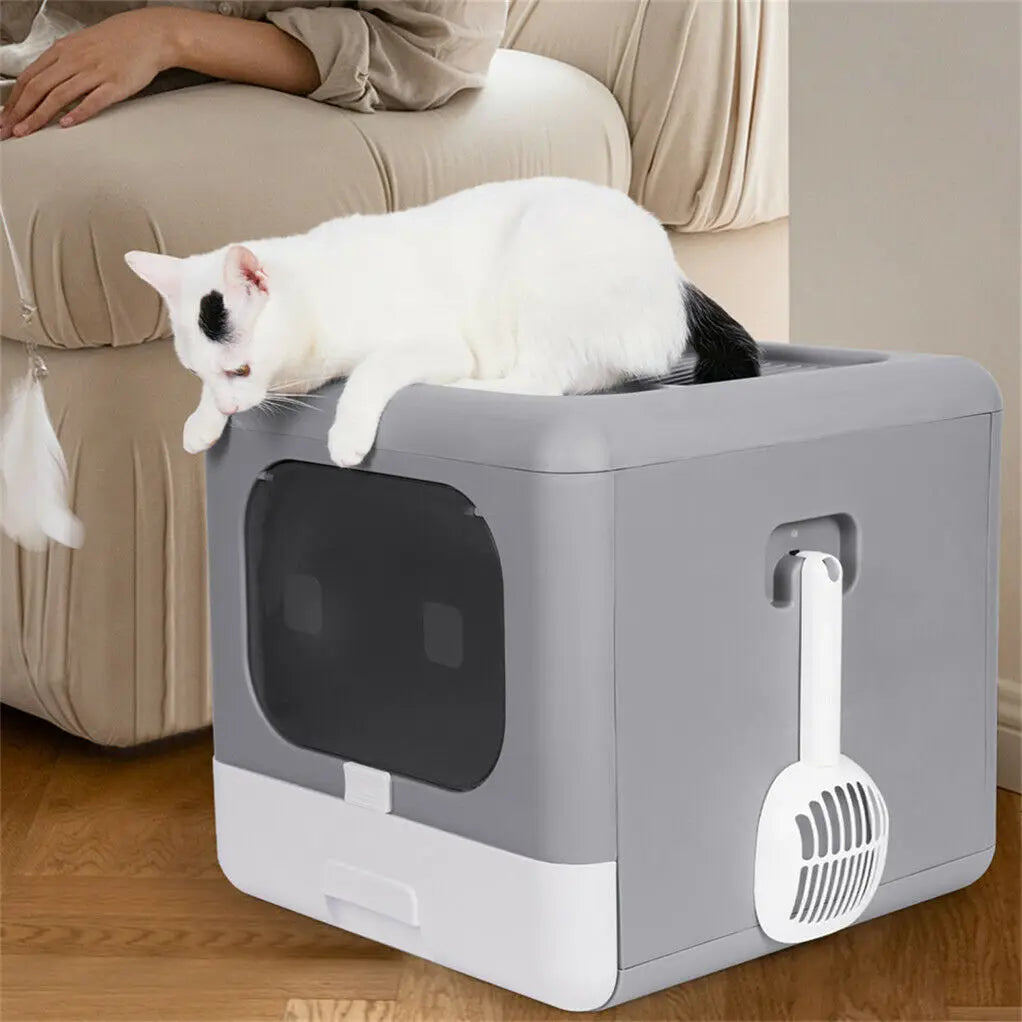 Enclosed Cat Litter Box with Sifting Tray - Smarsty