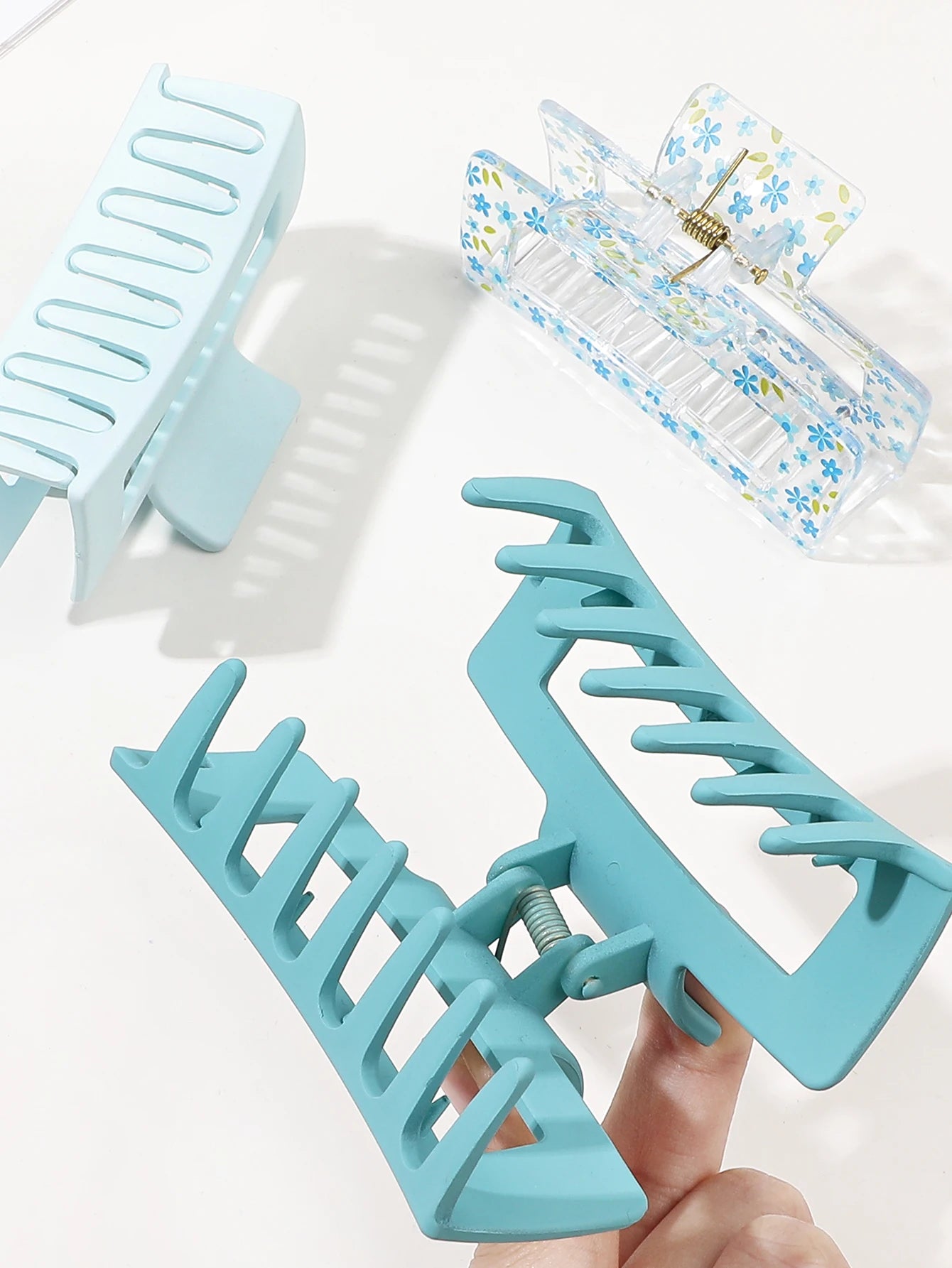 Pink Medium Sized Hair Claw Clips Strong Hold For All - Smarsty