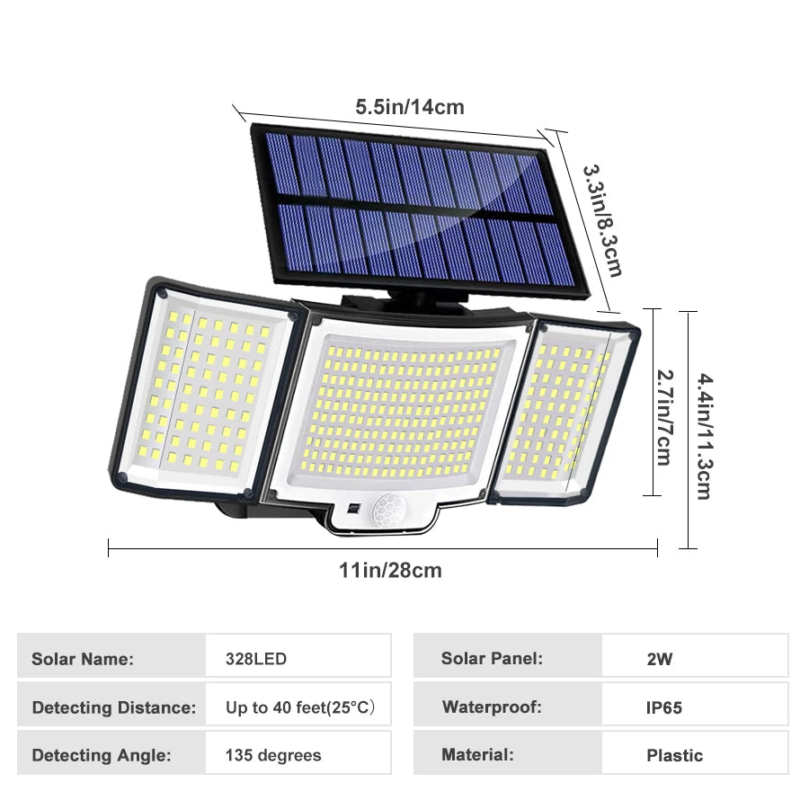 Super Bright Solar Motion Sensor Light for Outdoor Use - Smarsty