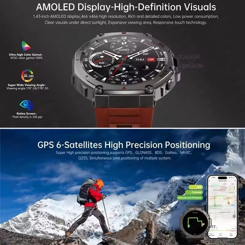 T-Rex 3 GPS Smart Watch with Altimeter and Waterproof Design - Smarsty