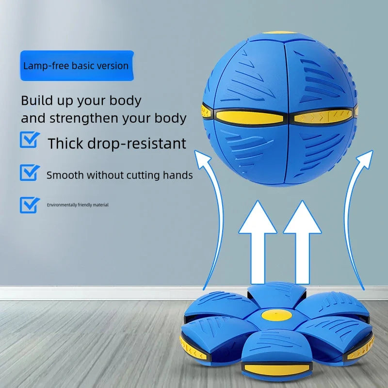Blue Flying Saucer Ball Outdoor Parent Children Toy Foot Magic Deformation Foot Pressure Decompression Vent Ball - Smarsty