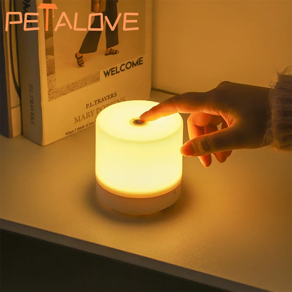 USB Charging Touch Bedside Lamp with Dimming Modes - Smarsty