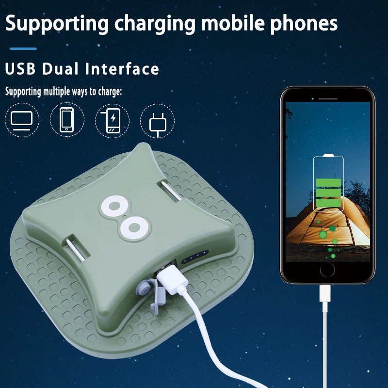 MOSLIGHTING Rechargeable Camping Strong Light with Magnet Zoom Portable Torch Tent Light Work Car Maintenance Lighting LED USB by Smarsty