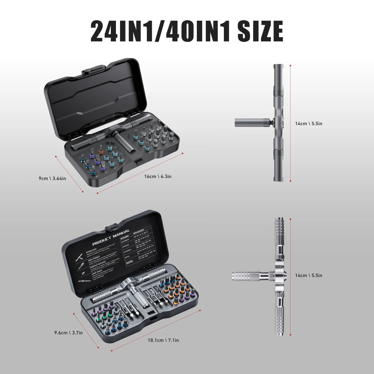 VMAN 66in1 Multifunction Ratchet Screwdriver Set Multi Magnetic Bits Mini Repair Tool Kit Household Tool For PC & Desk Etc.