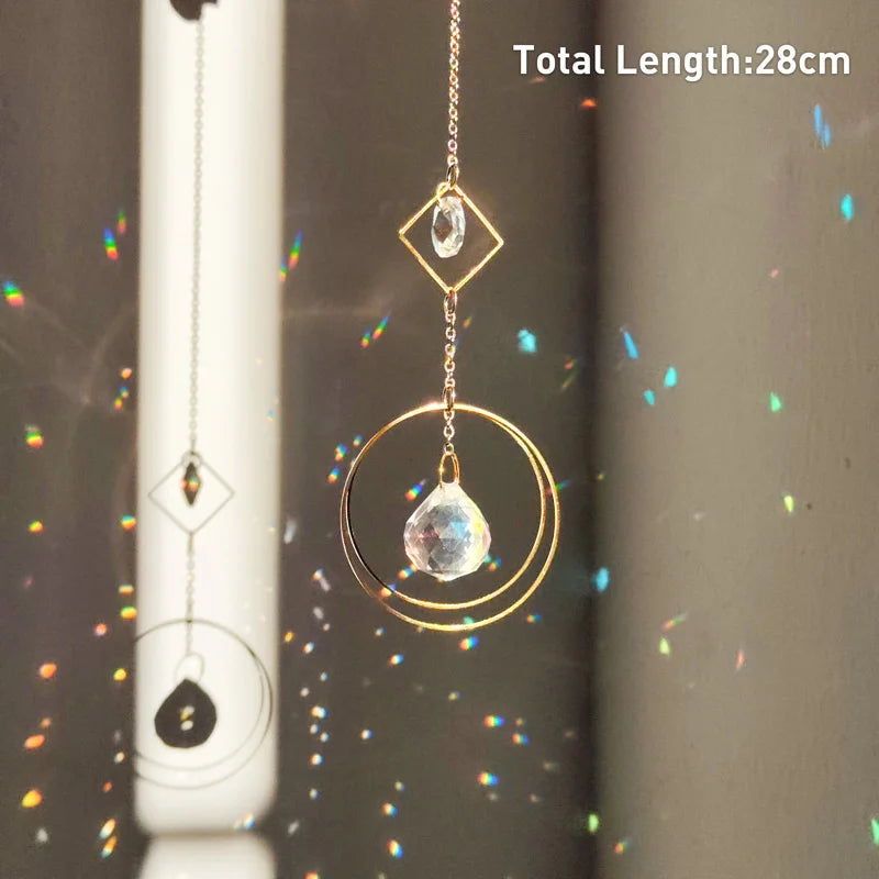 Hanging Crystal Pendant Suncatcher Wind Chimes for Home Decor - Smarsty