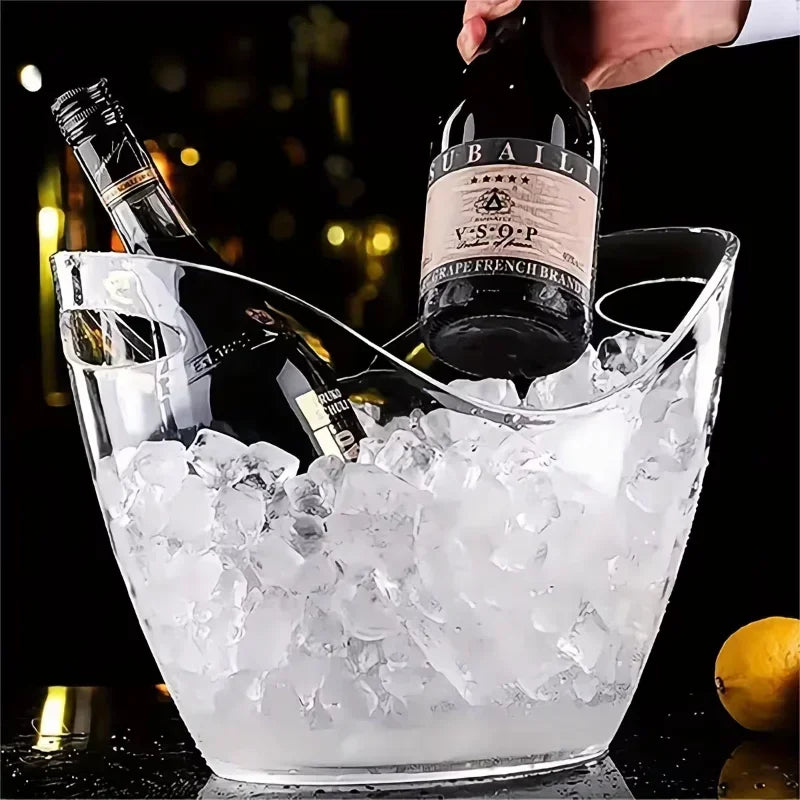 Transparent Ice Cube Storage Bucket for Beer and Wine - Smarsty