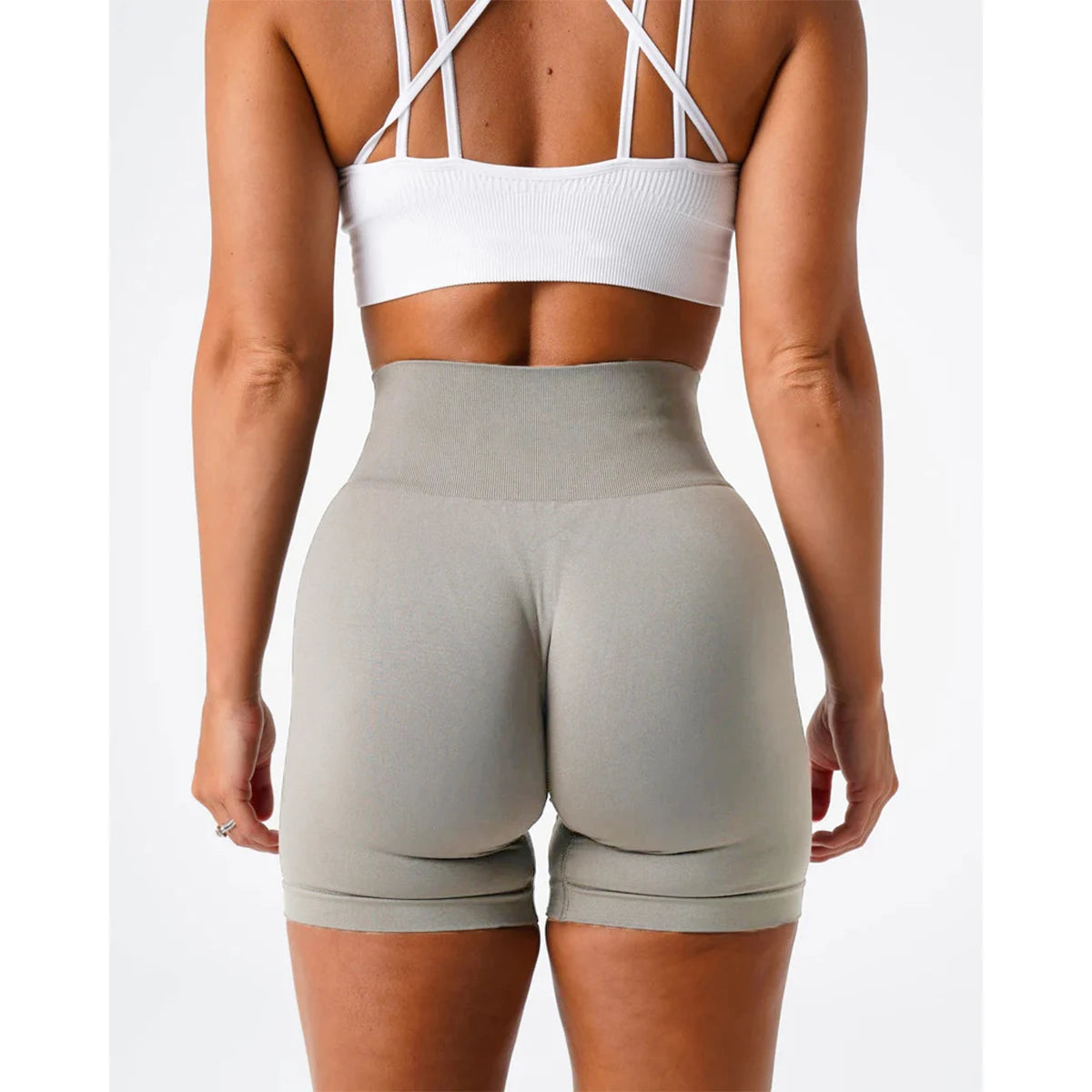 TKITK Spandex Solid Seamless Shorts Women Soft Workout Tights Fitness Yoga Pants Gym tight pants leggings cycling shark pants