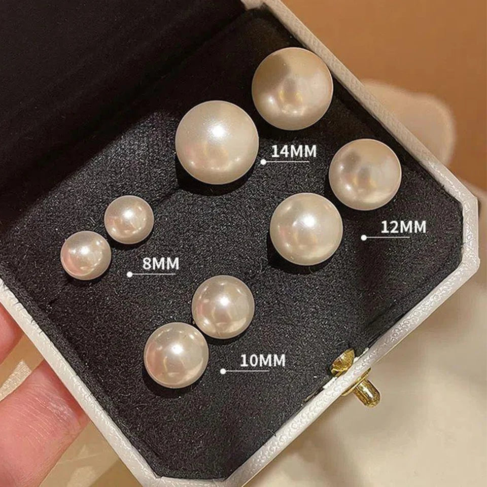 Elegant Rose Stud Earrings With Imitation Pearl Pink Tulip - Smarsty