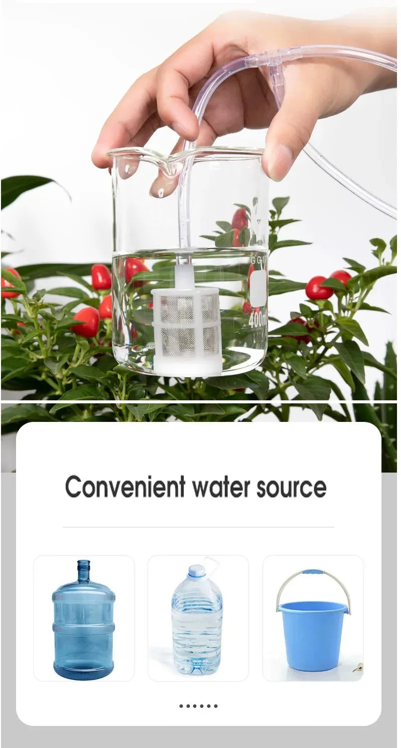 Solar Powered Automatic Garden Drip Irrigation Timer System - Smarsty