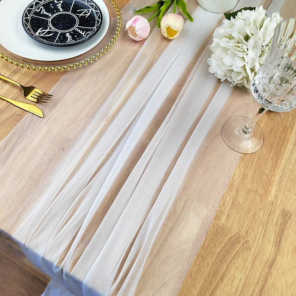 Chiffon Table Runner for Elegant Wedding and Party Decor - Smarsty
