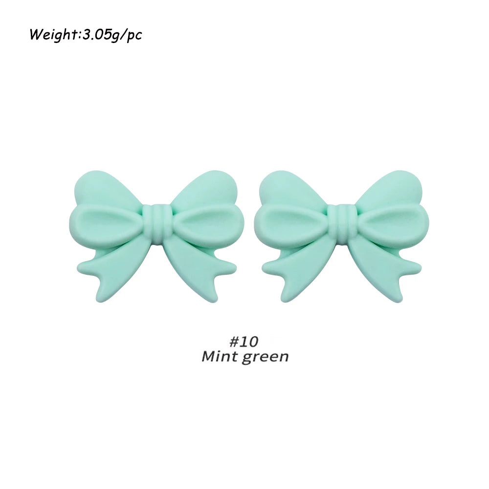 10pcs Silicone Bowknot Beads for DIY Jewelry Making - Smarsty
