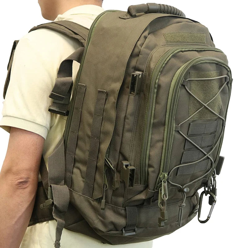 LQARMY 65L Outdoor Tactical Backpack Men's Outdoor Hiking Bag Large Capacity Military Army Bags Travelling Camping Rucksack