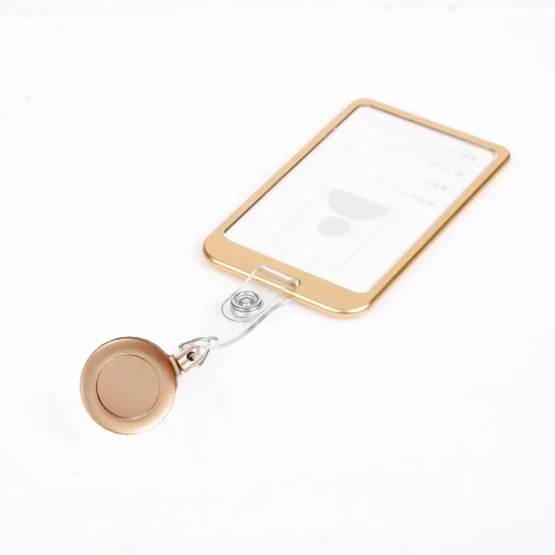 Employee Aluminium Alloy Plastic Credit Card ID Card Cover Case Work Identity Badge Card Cover Bag Women Men Work Card Holders