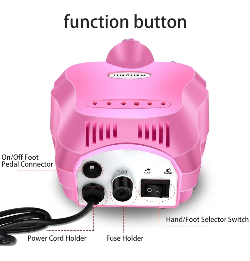 Professional Electric Nail Drill 35000RPM Portable Manicure Machine - Smarsty