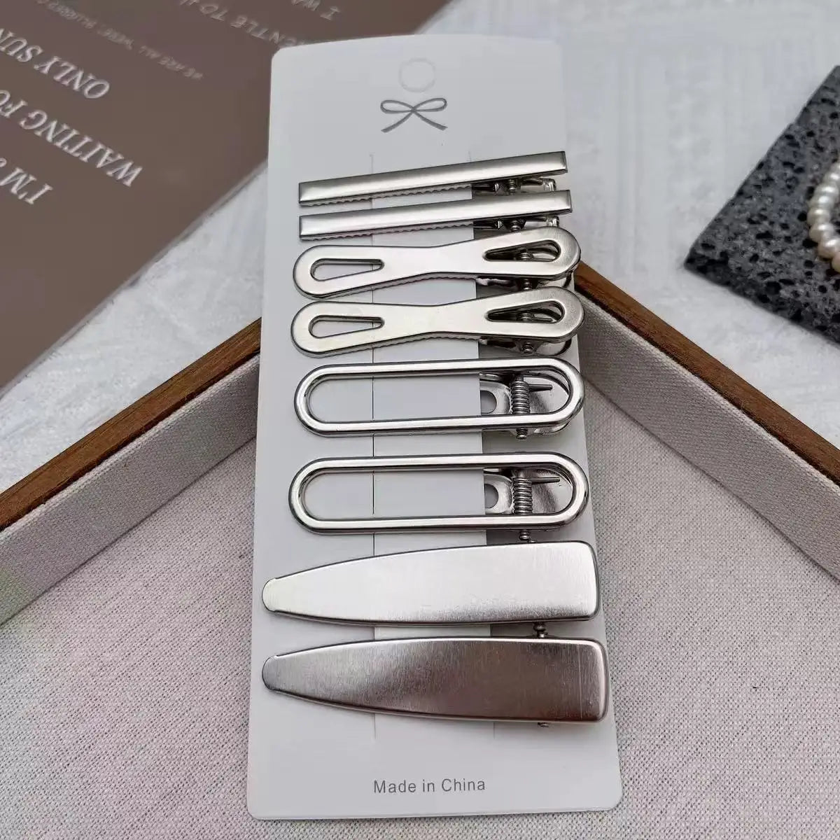 8PCS Silver Metal Hair Clips for Stylish Bangs - Smarsty