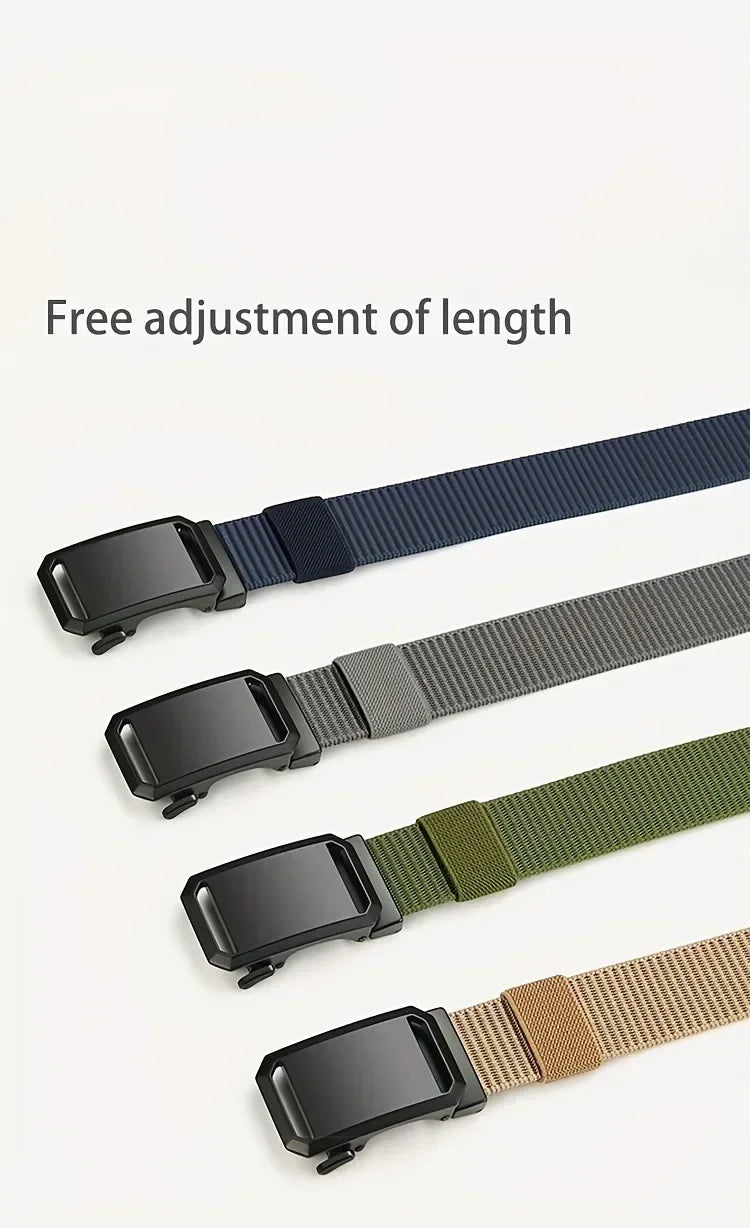 Canvas Tactical Belt For Men With Automatic Buckle - Smarsty