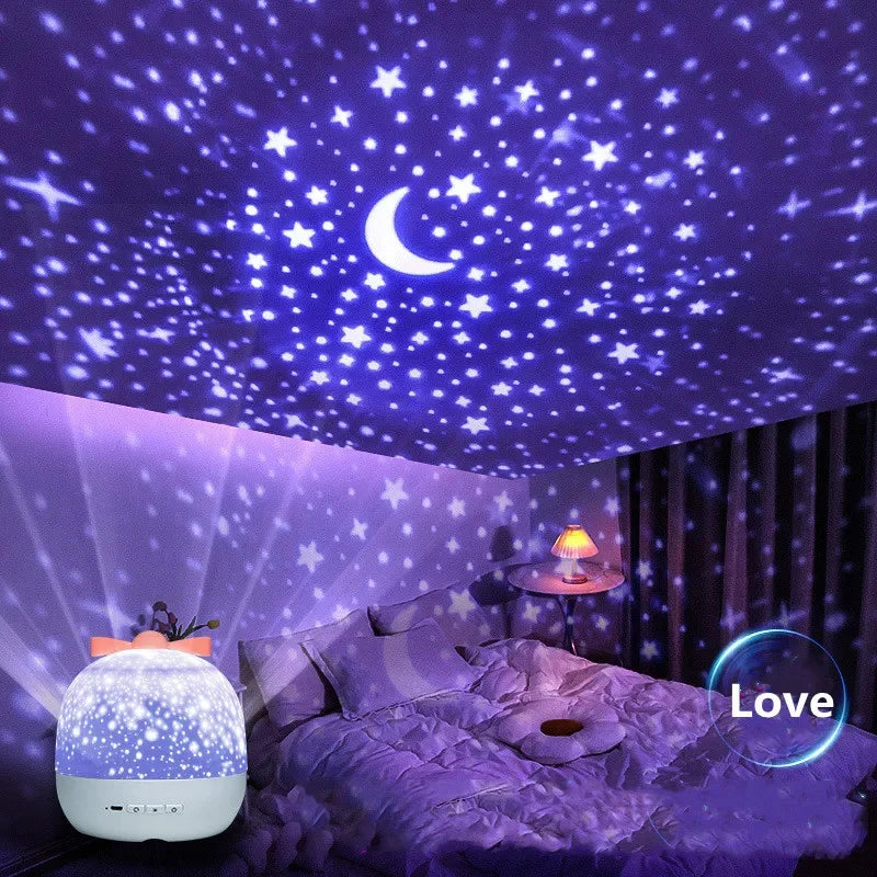 Crown Star Light Projection Night Lamp for Kids - Smarsty