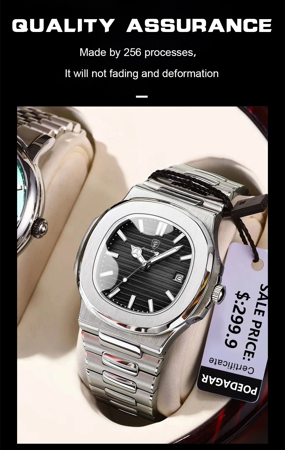 Luxury Waterproof Quartz Men Watch with Luminous Dial - Smarsty