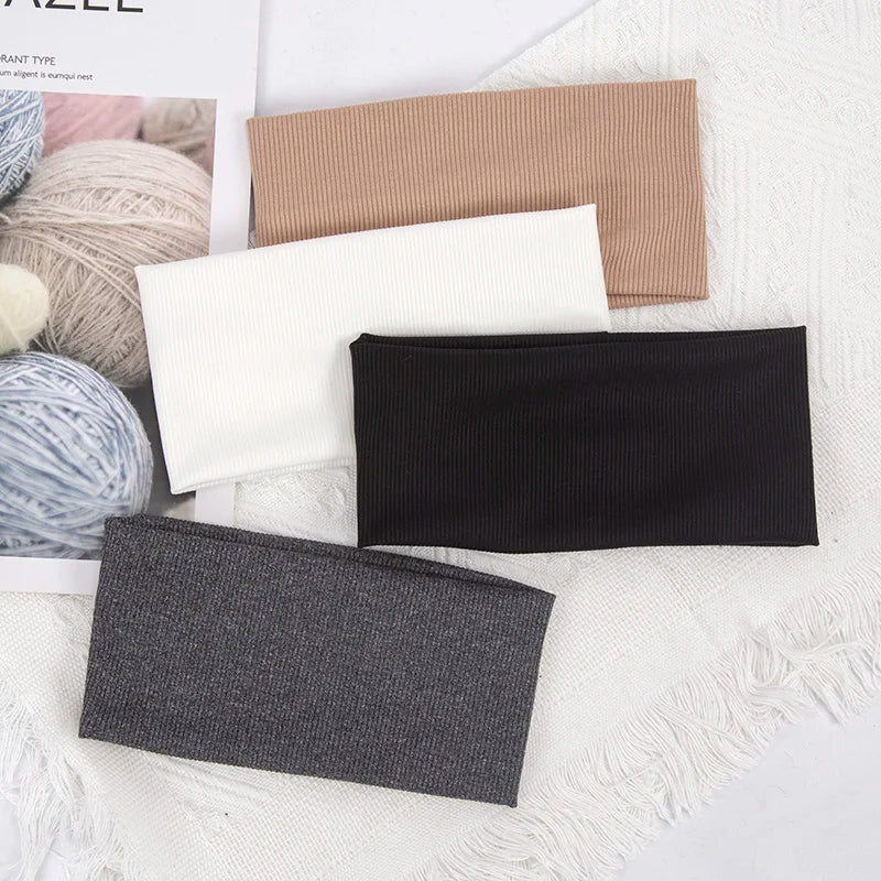 Elastic Solid Color Headbands For Running Non Slip Comfort - Smarsty