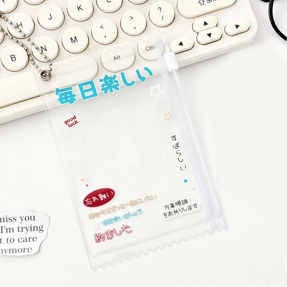 INS Transparent Candy Bag Badge Holder Korean Photocard Holder Display Bag Pendant Idol Photo Card Protective Cover Card Holder