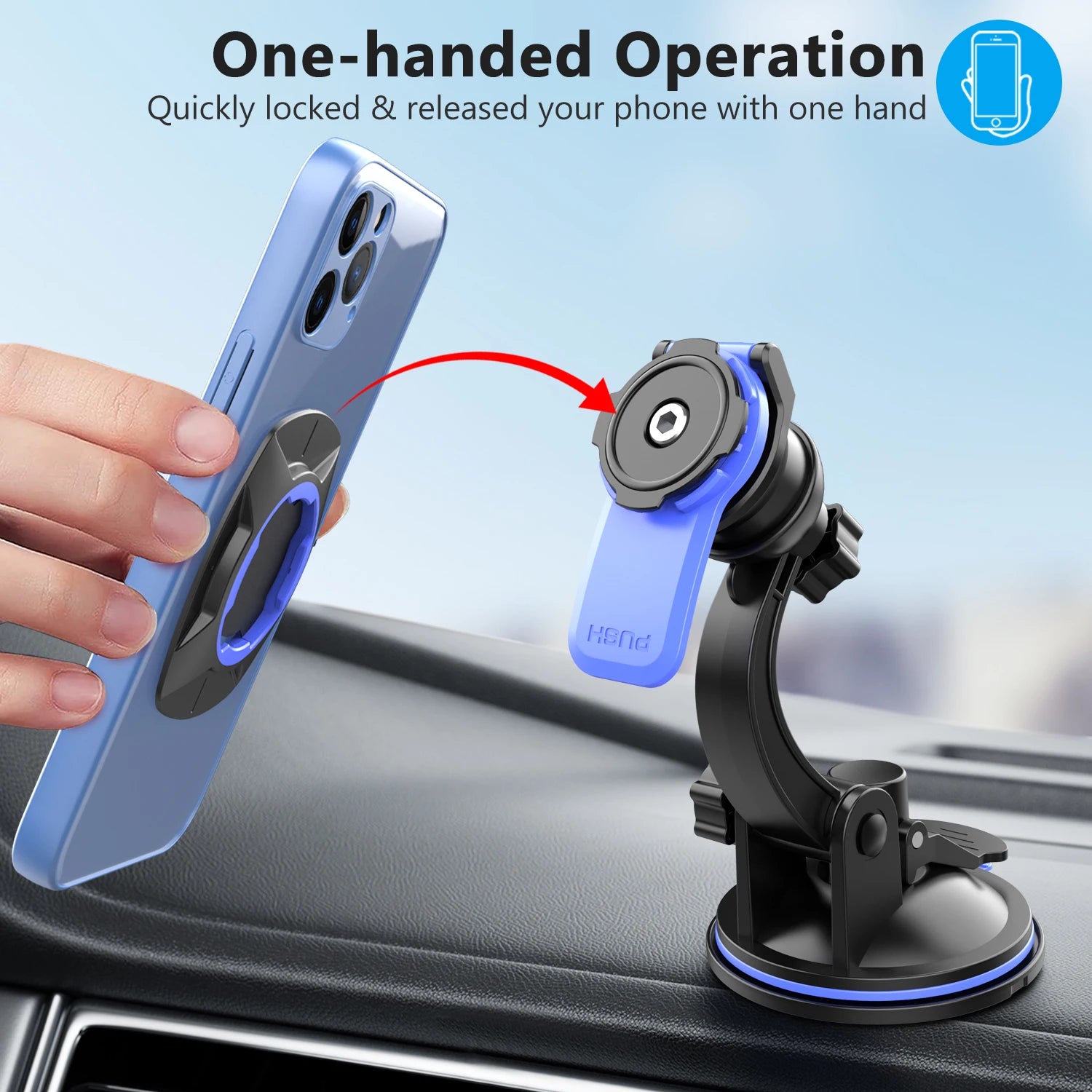 Car Phone Holder Mount With Universal Suction Cup Air Vent - Smarsty