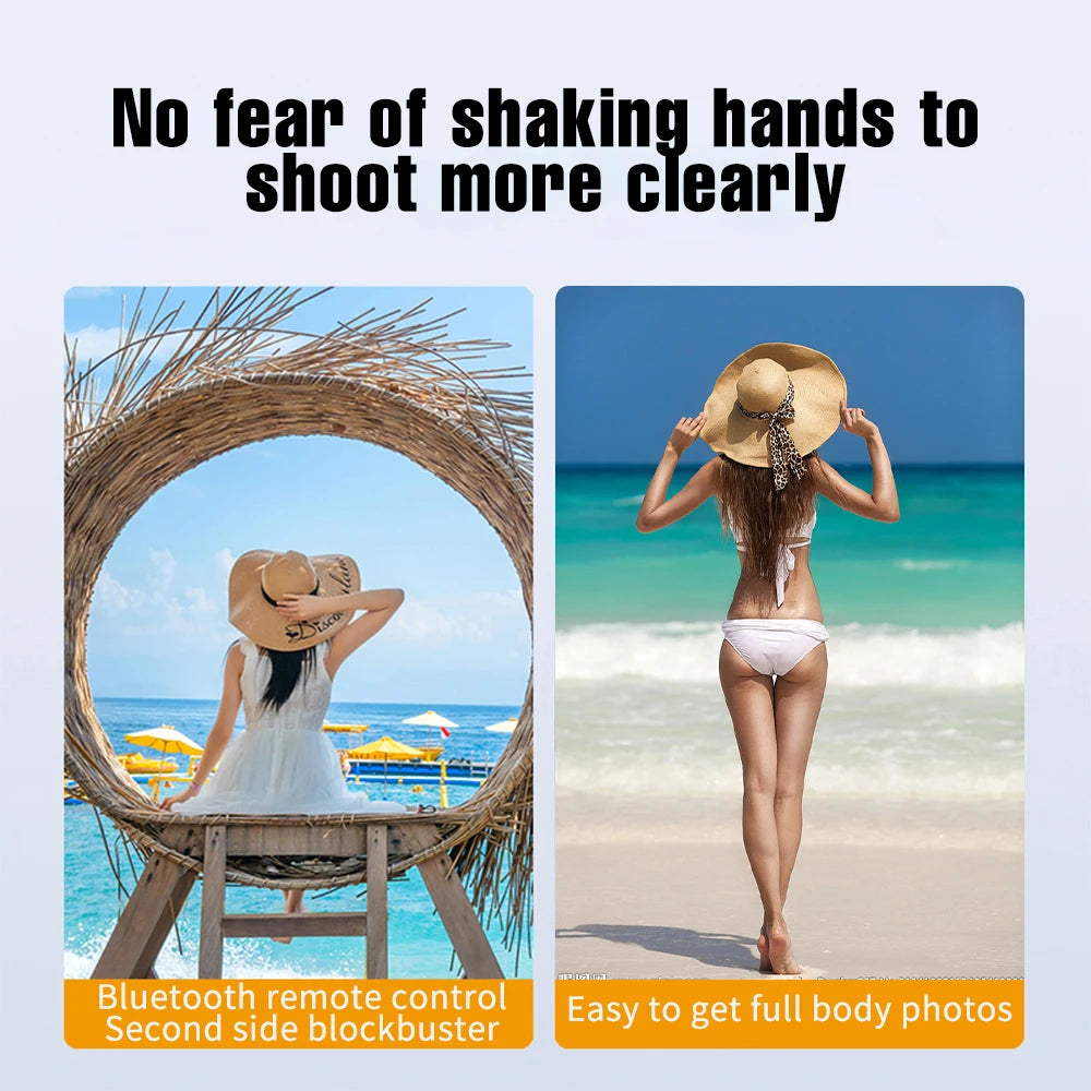 Selfie Stick Wireless Tripod Stand with Light Bluetooth Remote Extendable Tripod for iPhone Mobile Phone Tiktok Live Streaming - Smarsty