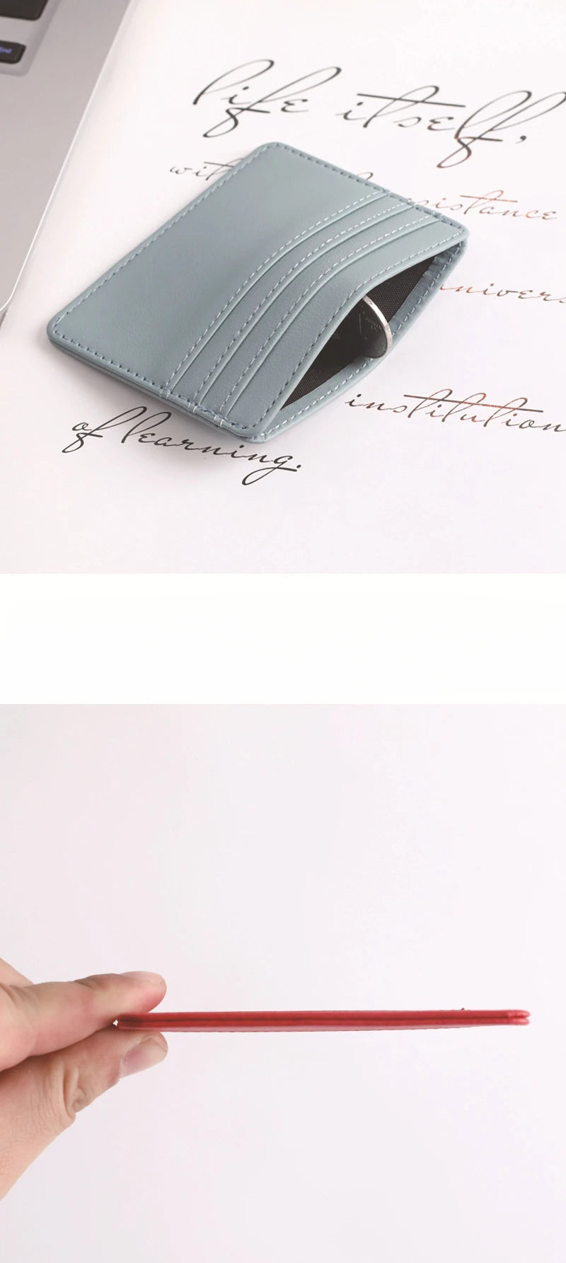 1Pc Pu Leather ID Card Holder Candy Color Bank Credit Card Box Multi Slot Slim Card Case Wallet Women Men Business Card Cover - Smarsty