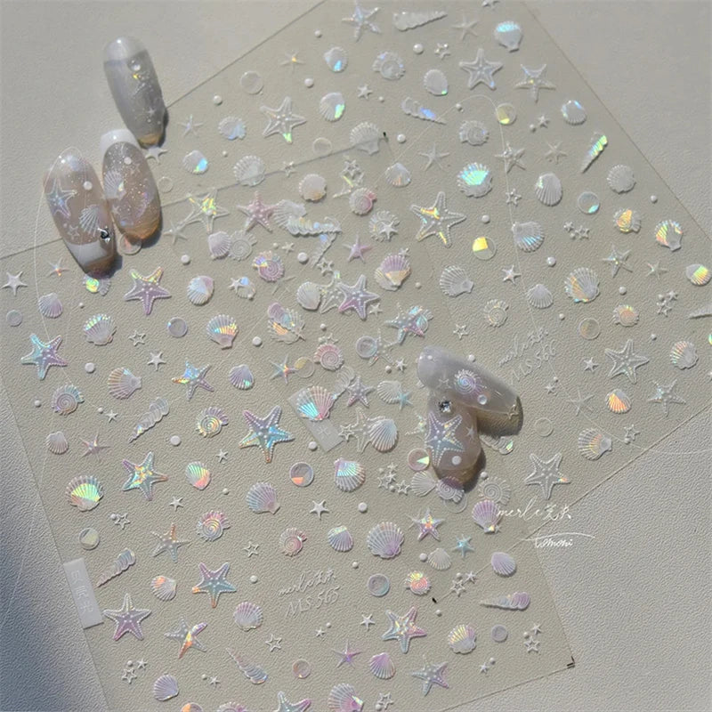Summer Beach Nail Art Stickers with Ocean Designs - Smarsty