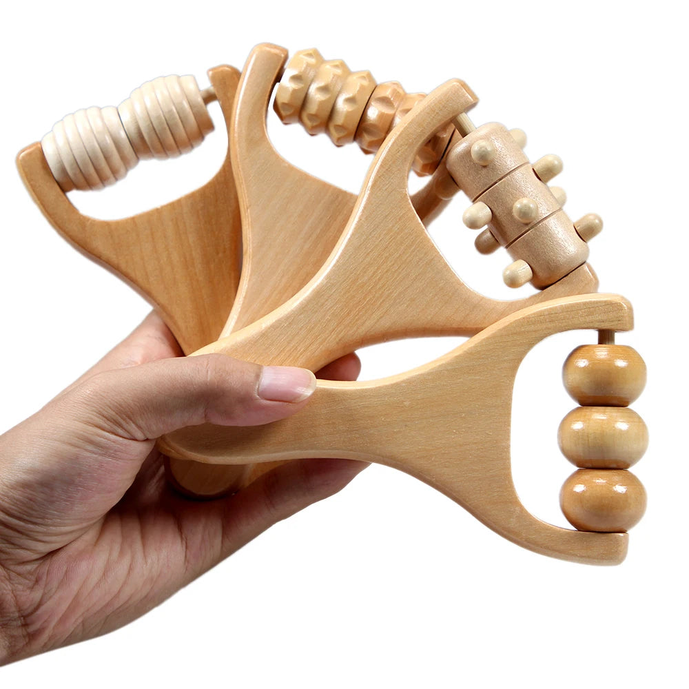 Natural Wood Massage Roller for Full Body Relief - Smarsty