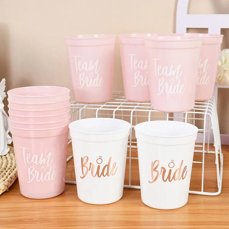 Team Bride Plastic Drinking Cups for Bachelorette Party - Smarsty