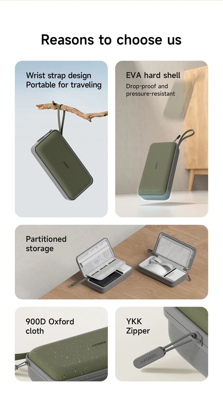 Hagibis Portable Travel Cable Organizer Bag - Smarsty