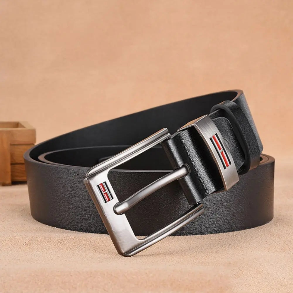 Genuine Leather Mens Casual Belt High Quality Buckle - Smarsty