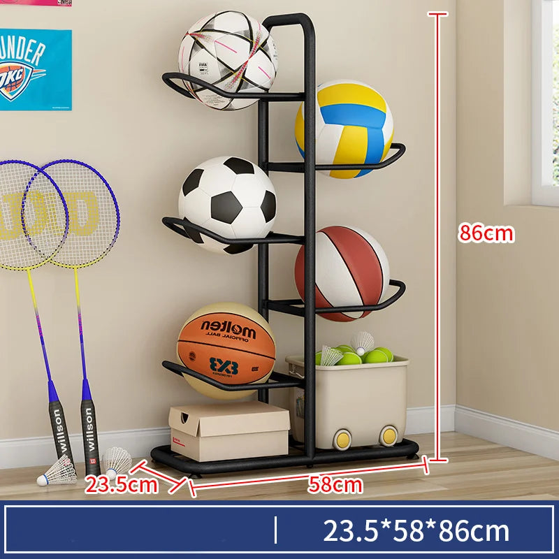 Indoor Children Basketball Storage Rack Put Ball Football Storage Basket Placed Rack Kindergarten Volleyball Stand Holder Space by Smarsty