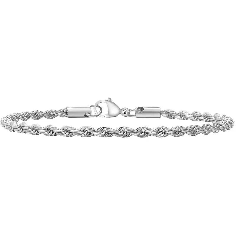 Trendy Stainless Steel Cuban Chain Bracelet for Men - Smarsty