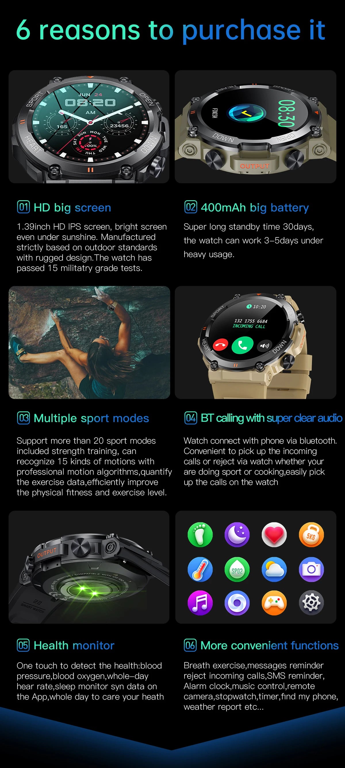 K56Pro Smart Watch for Men with Heart Rate Monitor - Smarsty