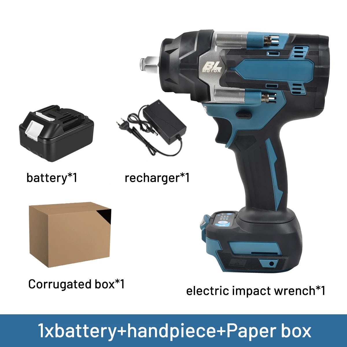 1200N.M Torque Brushless Electric Impact Wrench Cordless Power Tool - Smarsty
