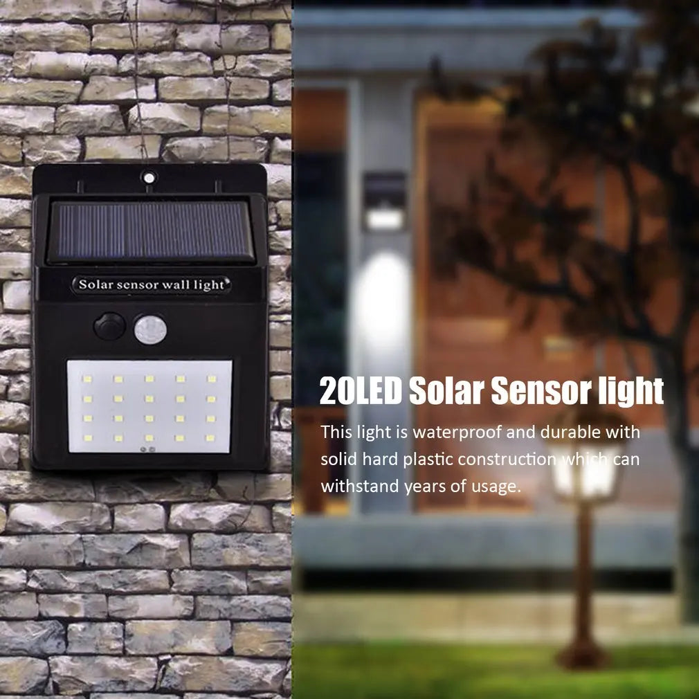 Solar Powered LED Motion Sensor Outdoor Wall Light - Smarsty