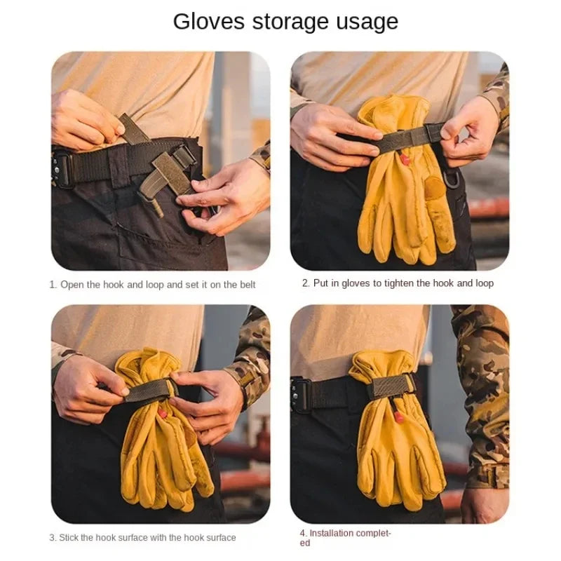 Outdoor Tactical Multi-purpose Nylon Hook Gloves Safety Clip Climbing Rope Camping Hanging Buck for Outdoor Camping